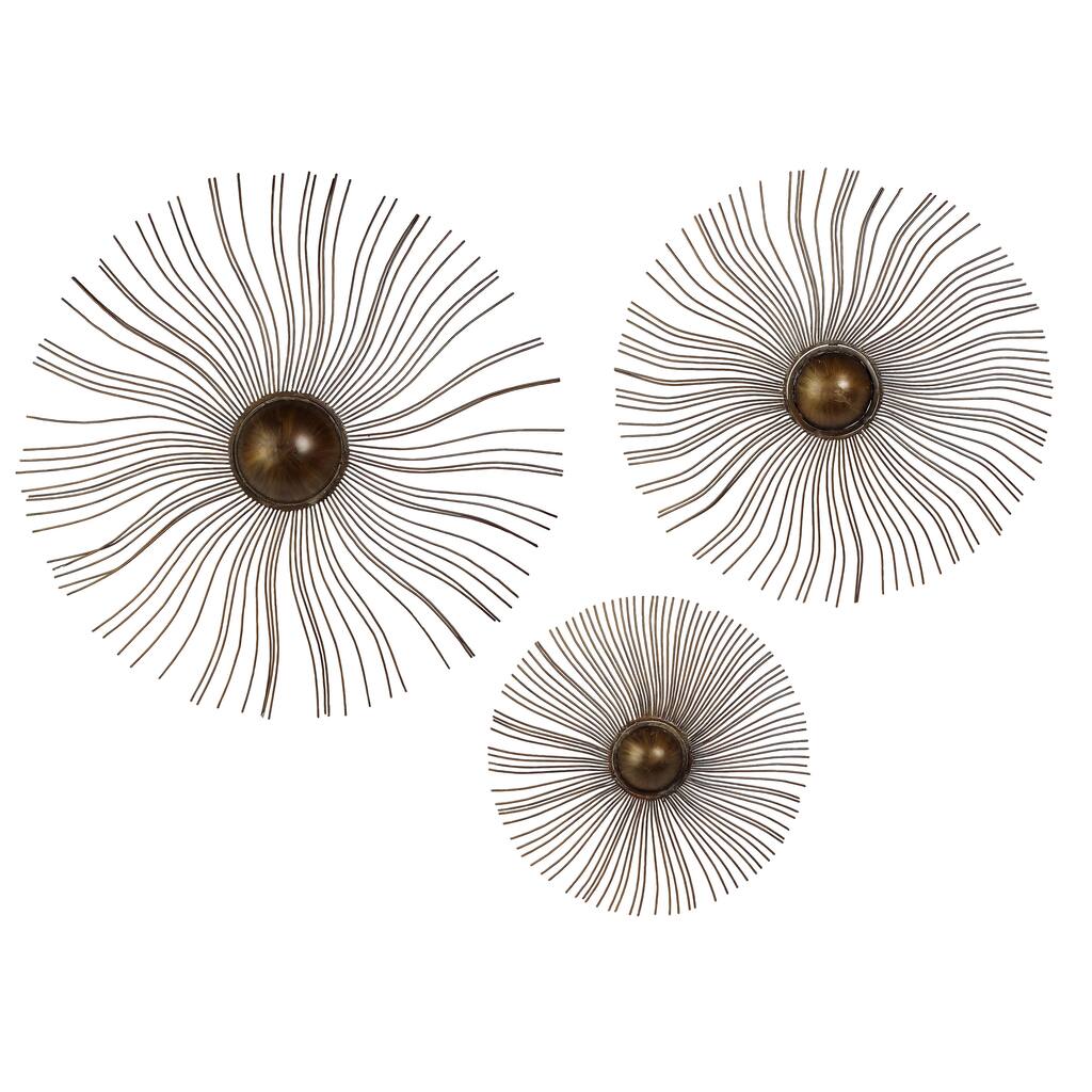 Sunburst Wall Medallions (Set of 3)