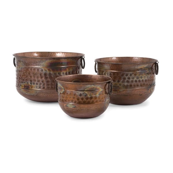 Sascha Burnished Copper Planters (Set of 3)