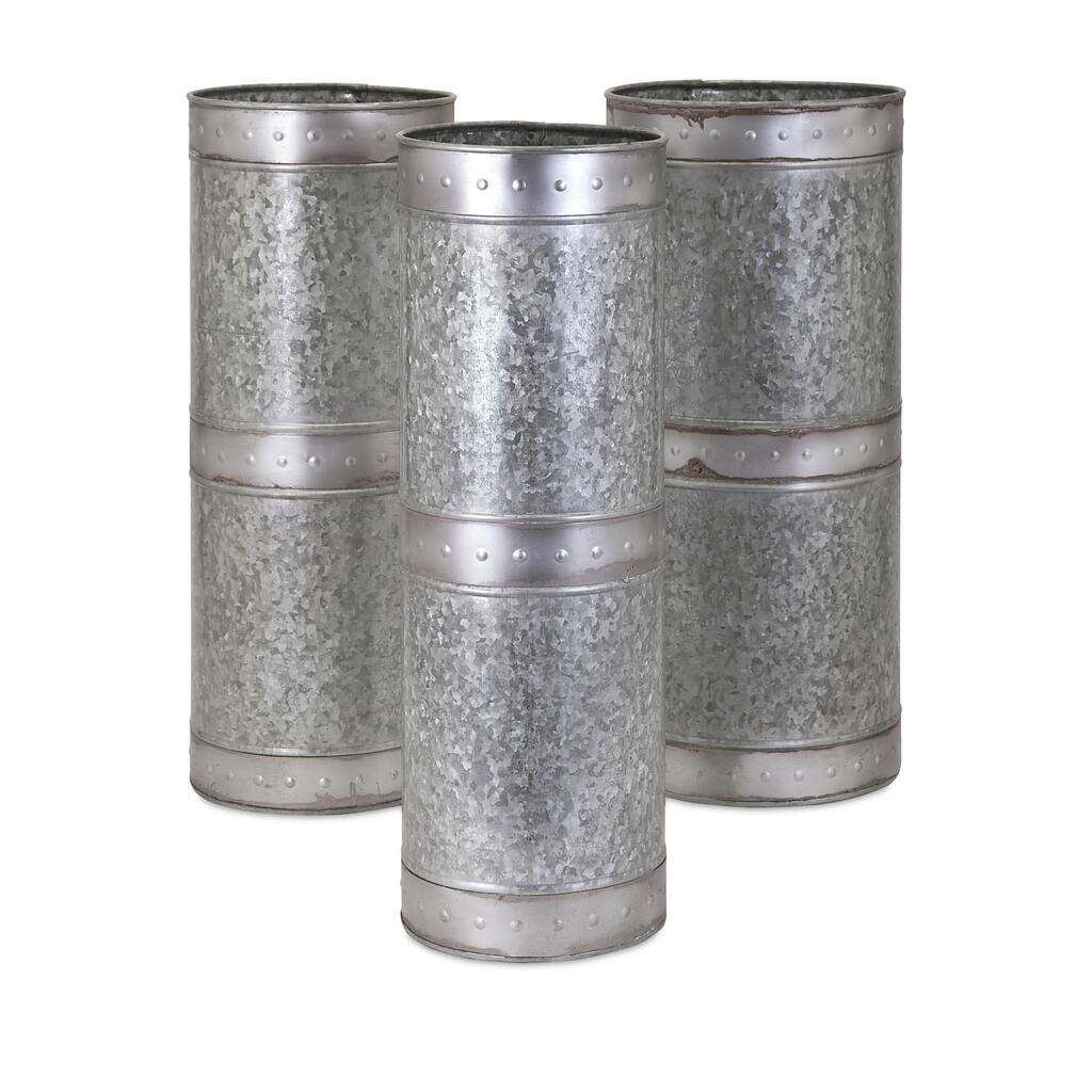 Sawyer Galvanized Planters (Set of 3)
