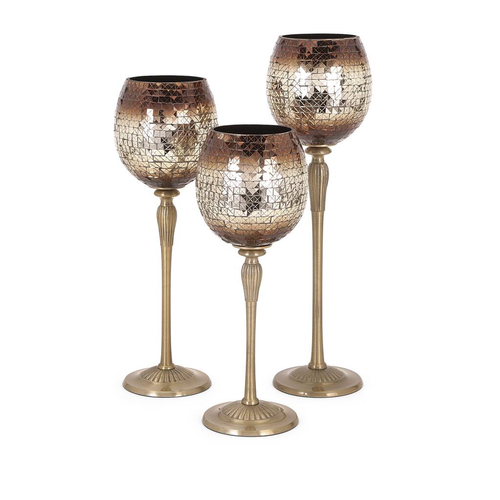 Kamrin Mosaic Candle Holders (Set of 3)