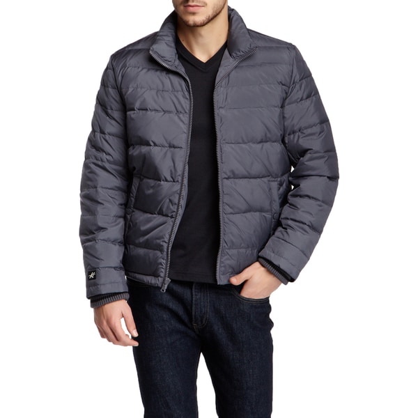 Shop Kenneth Cole New York Men's Silver Grey Quilted Down Puffer Jacket ...