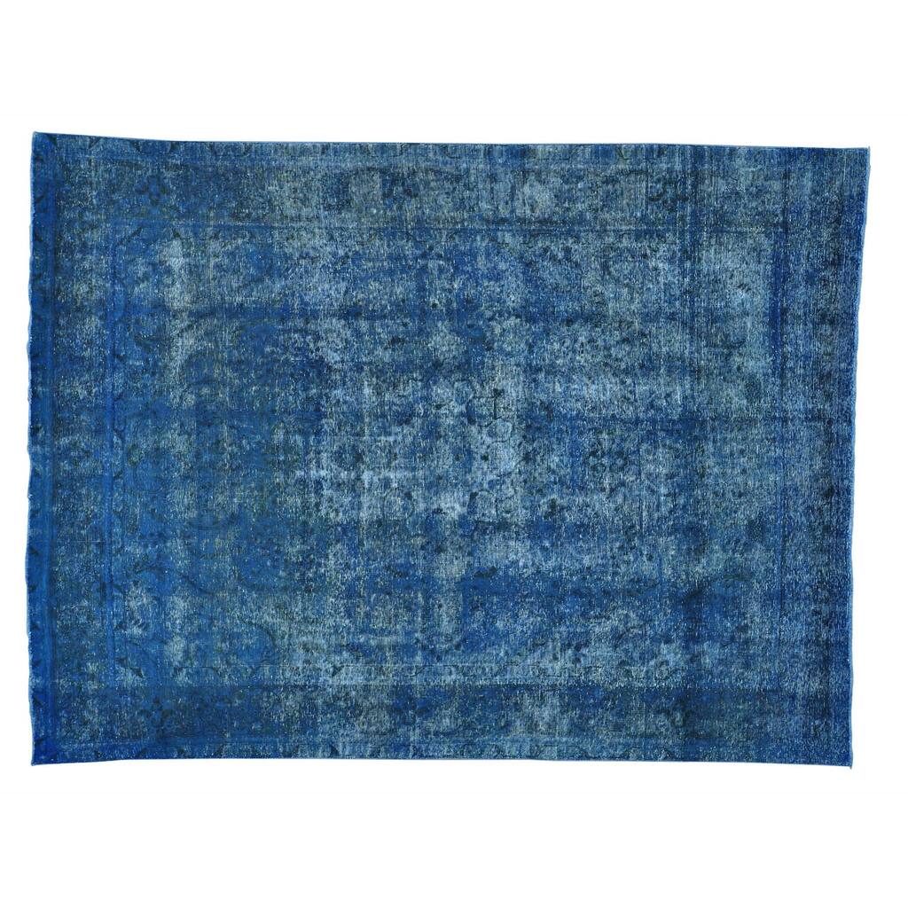 Semi Antique Overdyed Persian Tabriz Oriental Rug