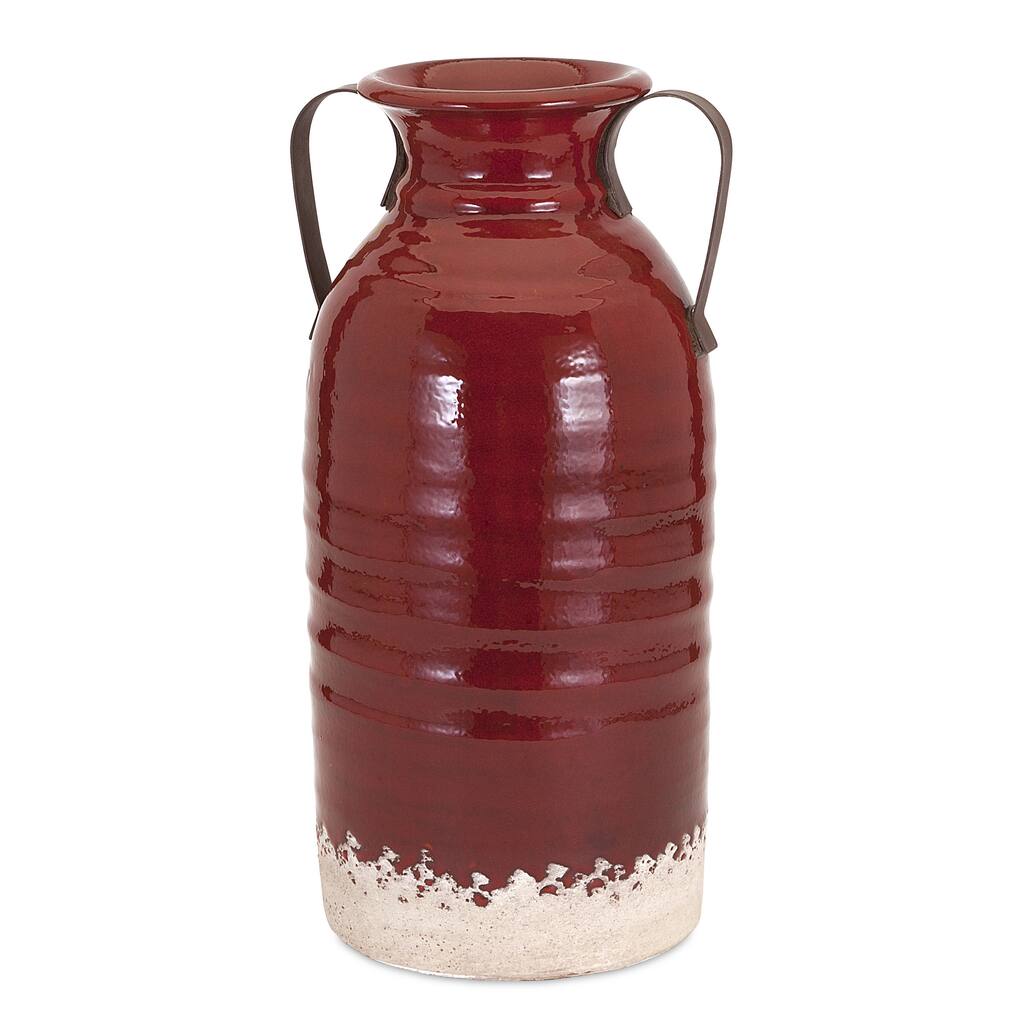 Gorgeous Vermont Small Vase with Metal Handles