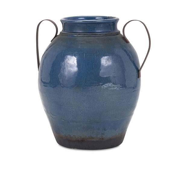 Harrisburg Large Vase with Metal Handle
