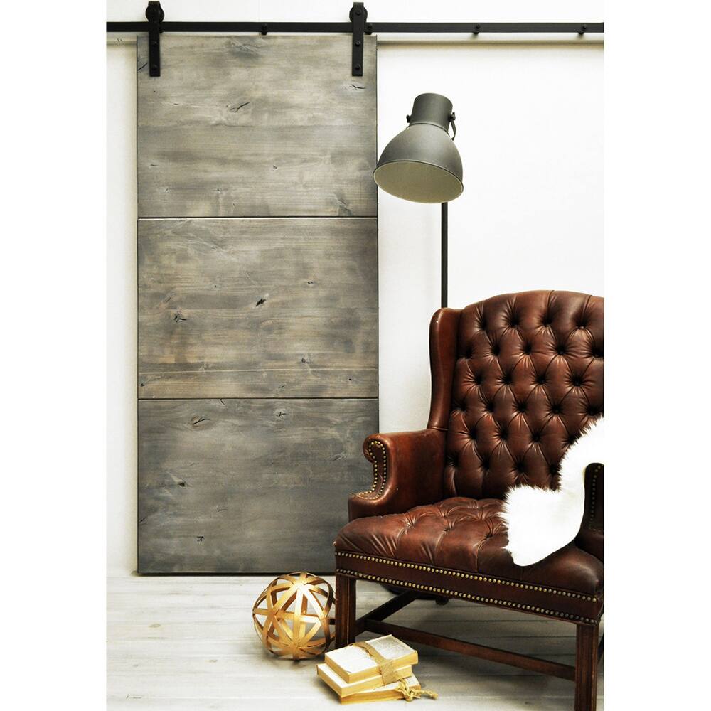 Dogberry Modern Slab Solid Wood 96-inch Barn Door