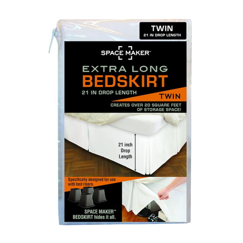 Space Saver Tailored Underbed Storage 21inch Bedskirt On Sale Bed
