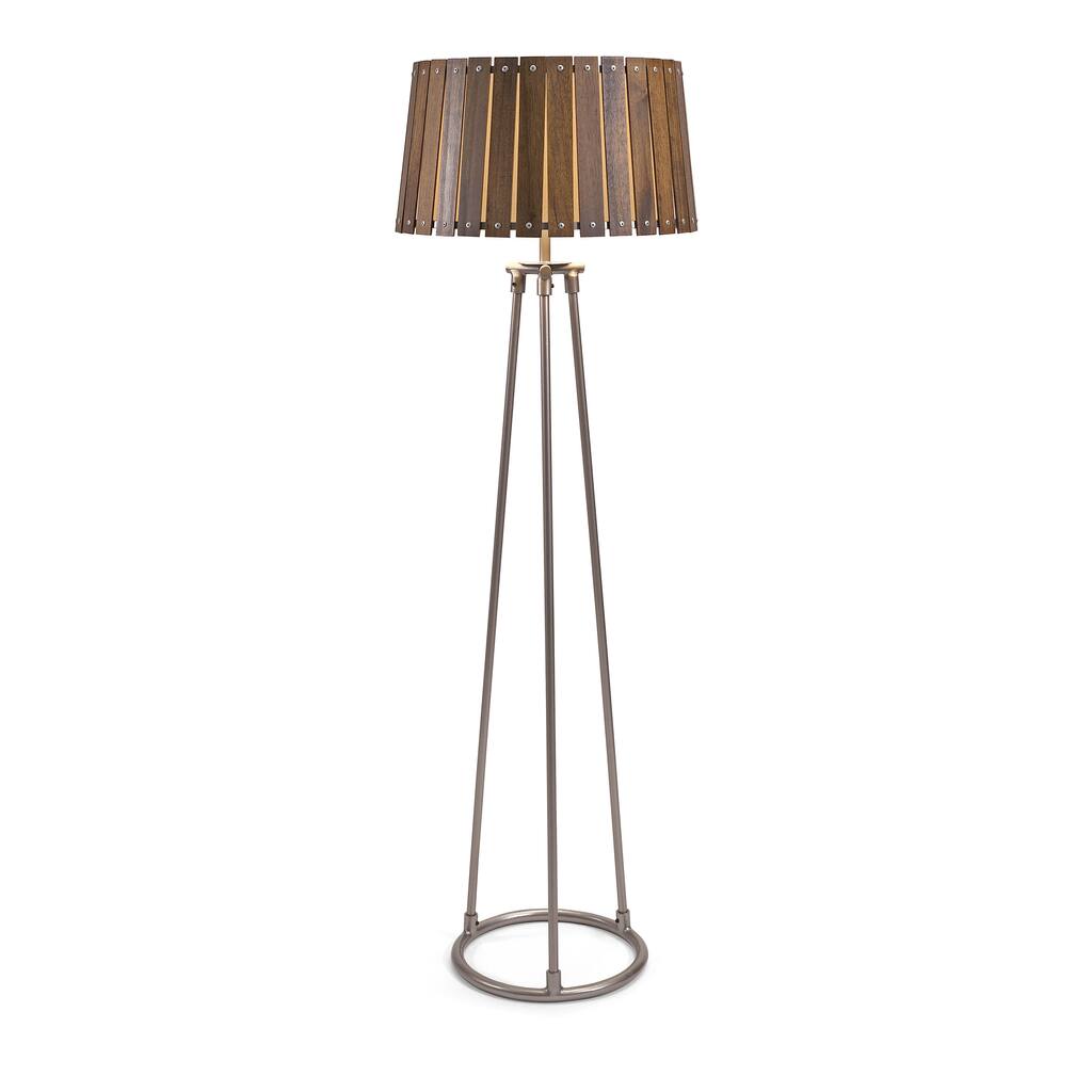Acacia Wood Shade Floor Lamp