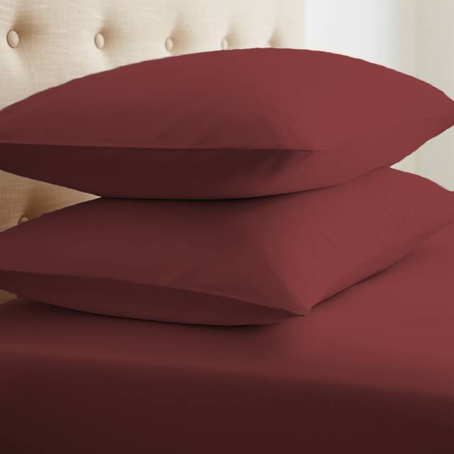 Merit Linens Ultra Soft 2-piece Pillowcase Set - Standard - Burgundy