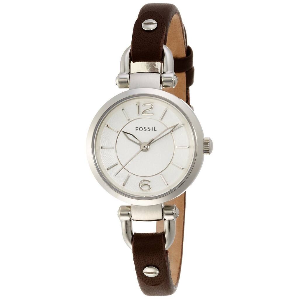 Fossil Women's ES3861 'Georgia' Brown Leather Watch