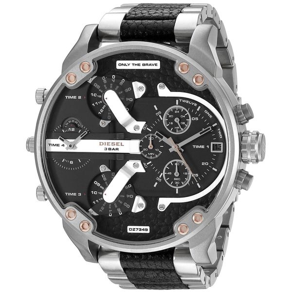 Diesel Men's DZ7349 'Mr. Daddy 2.0' Chronograph 4 Time Zones Two-Tone ...