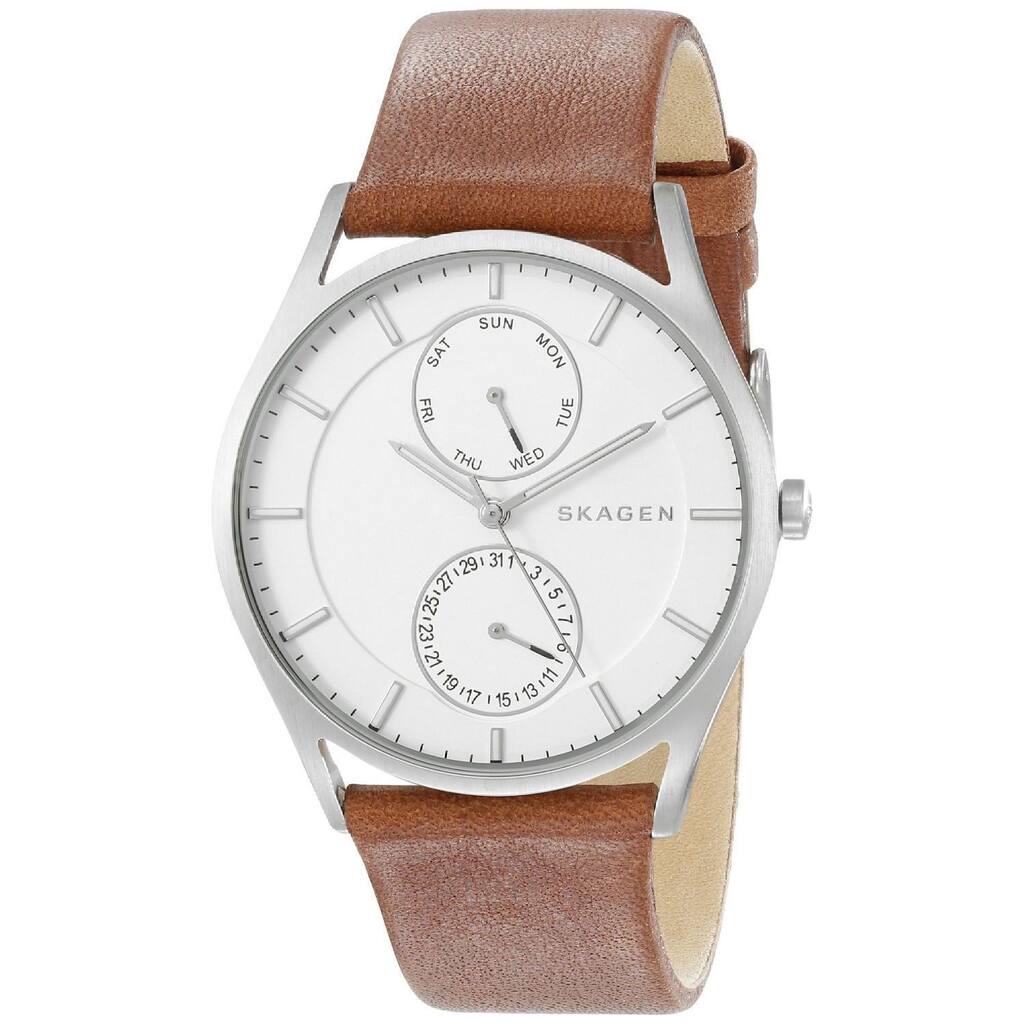 Skagen Men's SKW6176 'Holst' Multi-Function Brown Leather Watch