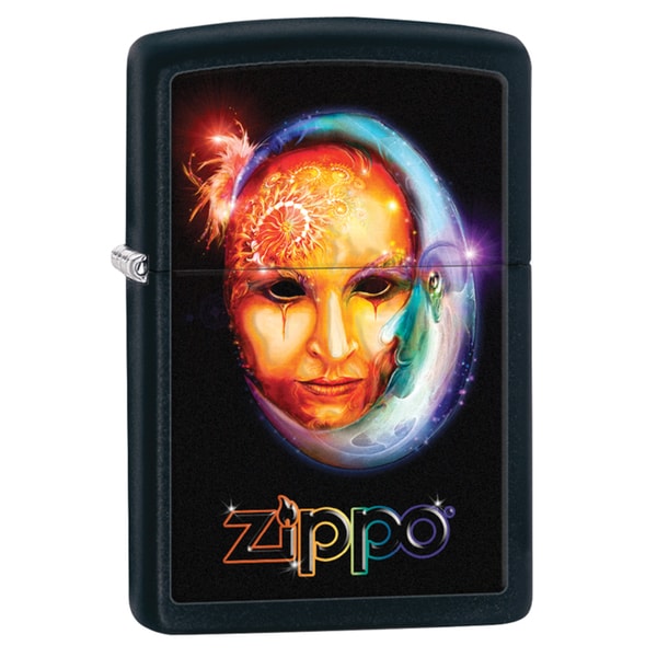 Zippo Venetian Mask Black Matte Windproof Lighter