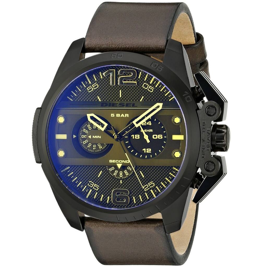 Diesel Men's DZ4364 'Ironside' Chronograph Brown Leather Watch