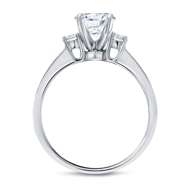 Auriya 1ct TDW Round 3-Stone Diamond Engagement Ring 14k White Gold (H-I, SI2-SI3)