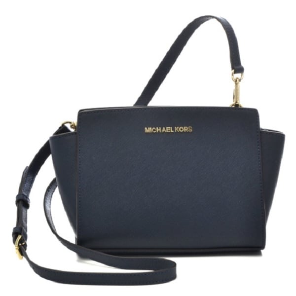 michael kors dark blue handbag