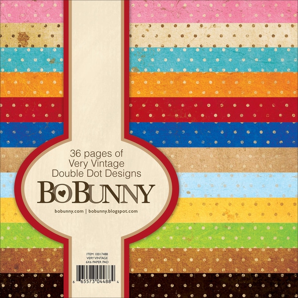 BoBunny Double Dot Paper Pad 6inX6in 36/PkgVery Vintage   17640547