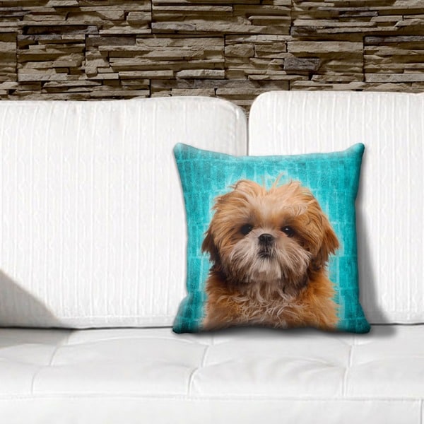 Shih Tzu Grunge 16-inch Throw Pillow