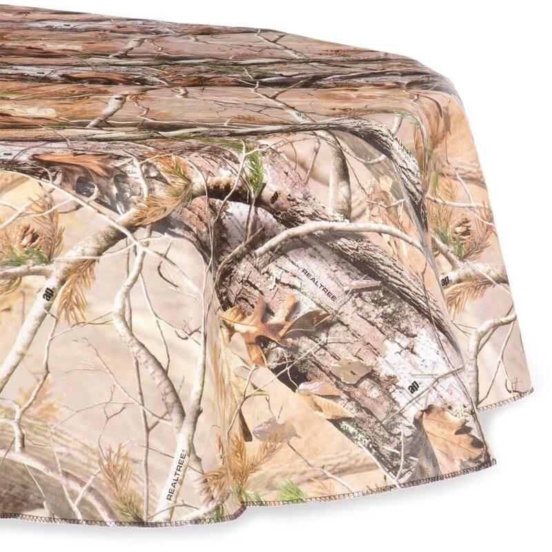 Real Tree Peva Tablecloth with Flannel Backing for Indoor/Outdoor