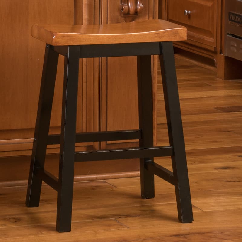 Pomeroy 24-inch Saddle Wood Counter Stool (Set of 2) by Christopher Knight Home