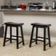 Pomeroy 24-inch Saddle Wood Counter Stool (Set of 2) by Christopher Knight Home - Thumbnail 1