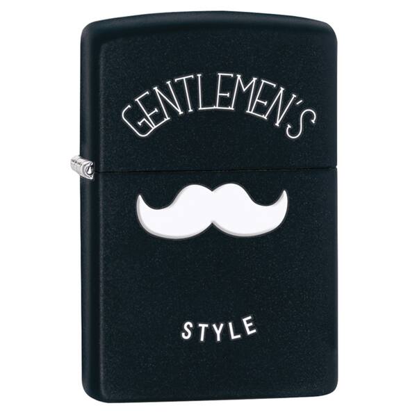 Zippo Gentlemans Style Black Matte Windproof Lighter Bed Bath