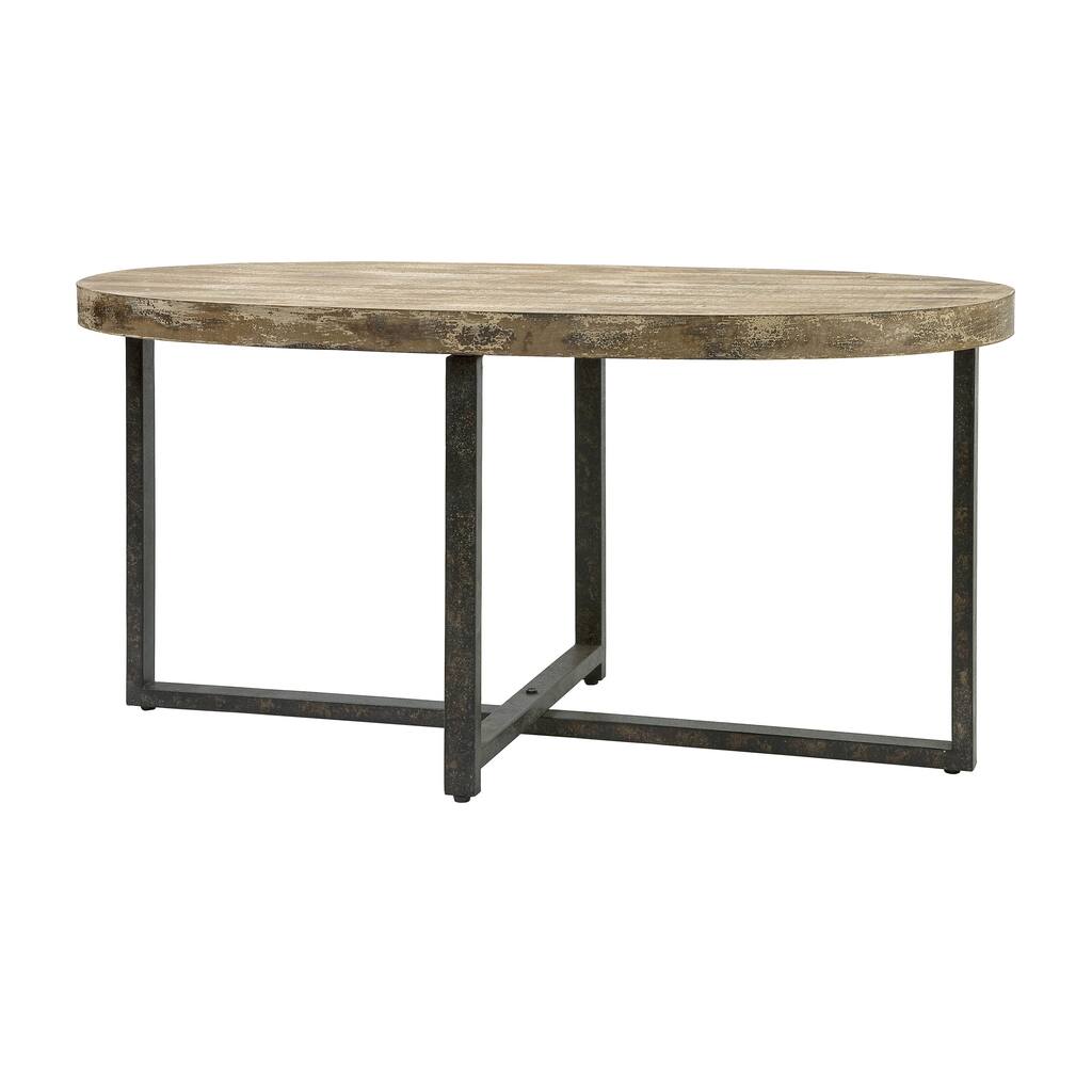 Loxley Wood and Iron Coffee Table