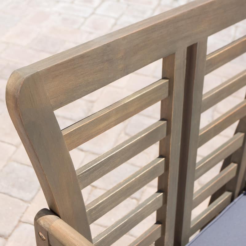 Caydon 4-piece Acacia Wood Patio Chat Set by Christopher Knight Home
