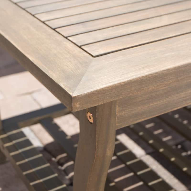 Caydon 4-piece Acacia Wood Patio Chat Set by Christopher Knight Home