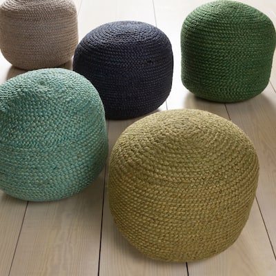 Artistic Weavers Jute Solid-Colored 22-inch Pouf