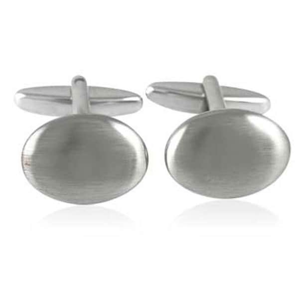Select Gifts Pair Gold-Tone Oval Polished Classic Cufflinks Optional Engraved Personalised Box