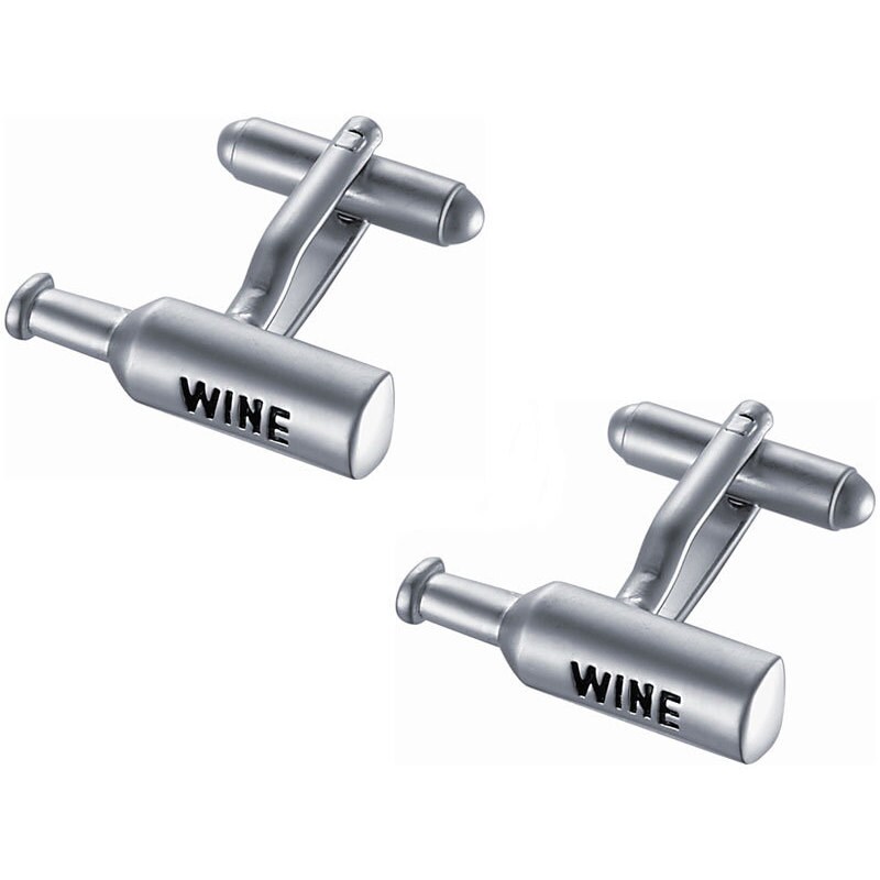 Shop Stainless Steel Wine Bottle Novelty Cufflinks Free Shipping On Orders Over 45