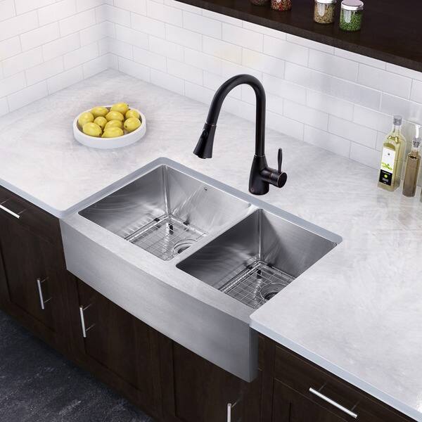 Shop Vigo All In One 33 Inch Stainless Steel Farmhouse Kitchen