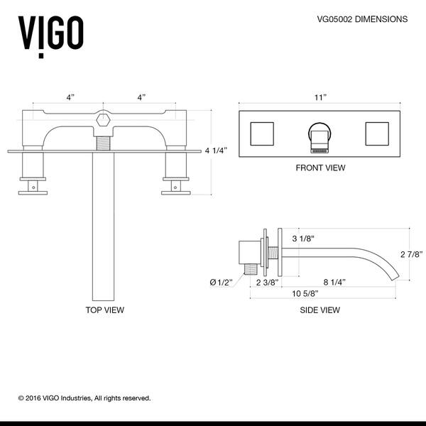 Shop Vigo Brown Vessel Bathroom Sink And Titus Wall Mount Faucet