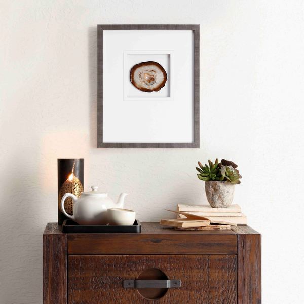 Madison Park Natural Agate Stone Framed Graphic