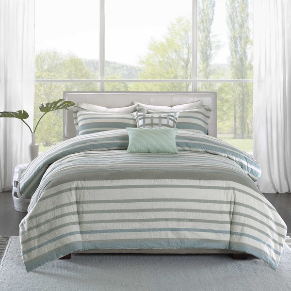 Madison Park Pure Burke 5-Piece Cotton Duvet Cover Set