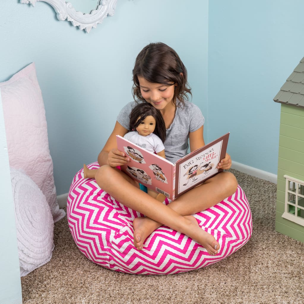 Remy Chevron Lounge Beanbag Chair by Christopher Knight Home