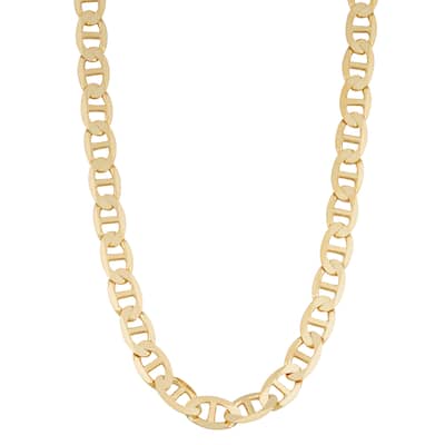 Fremada 14k Yellow Gold 4.35-mm Solid High Polish Mariner Link Necklace