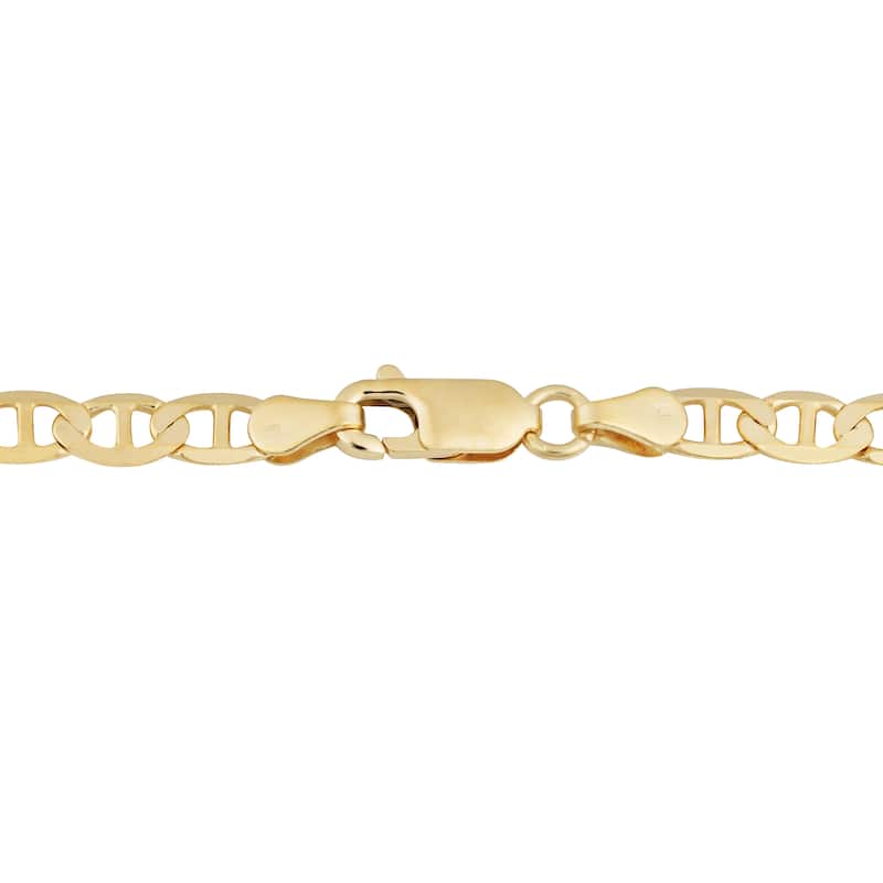 Fremada 14k Yellow Gold 5-mm Solid High Polish Mariner Link Bracelet