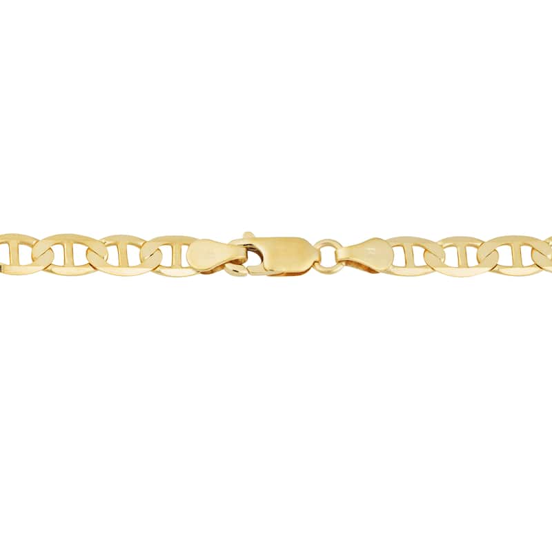 Fremada 14k Yellow Gold 4.35-mm Solid High Polish Mariner Link Bracelet