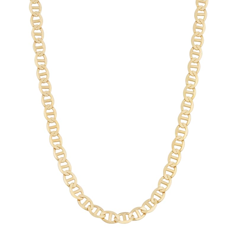 Fremada 14k Yellow Gold 3.5-mm Solid High Polish Mariner Link Necklace - 18 Inch - 18 Inch