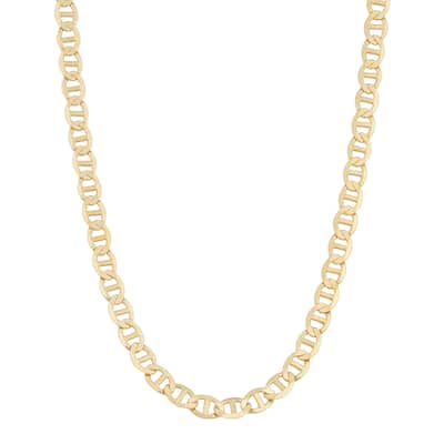 Fremada 14k Yellow Gold 3.5-mm Solid High Polish Mariner Link Necklace