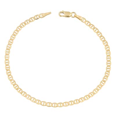 Fremada 14k Yellow Gold 3.5-mm Solid High Polish Mariner Link Bracelet