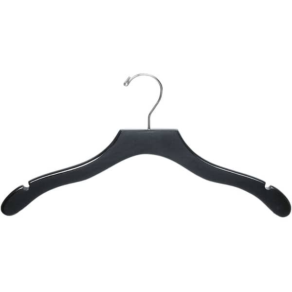 Order Matte Black Plastic Pant Hanger With Clips - 14