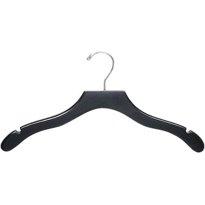 Black Wavy Top Hanger with Notches (Box of 100)