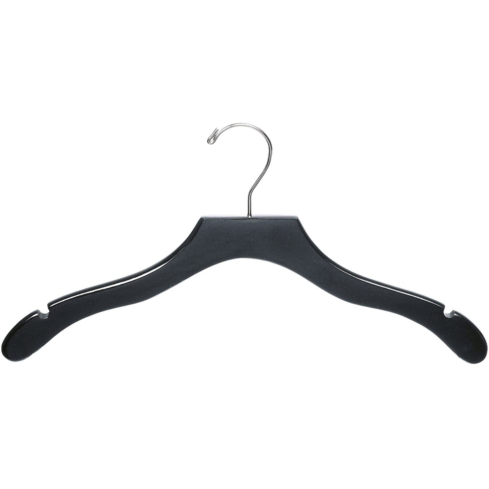 International Hanger Kids Black Velvet Suit Hanger (11 5/8 X 3/16) Box of  100