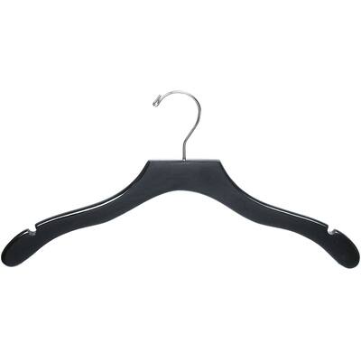 Black Wavy Top Hanger with Notches (Box of 25)