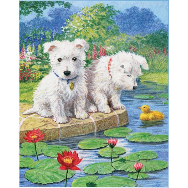 Shop Color Pencil By Number Kit 8.75inX11.75inWestie Pups Free Shipping On Orders Over 45