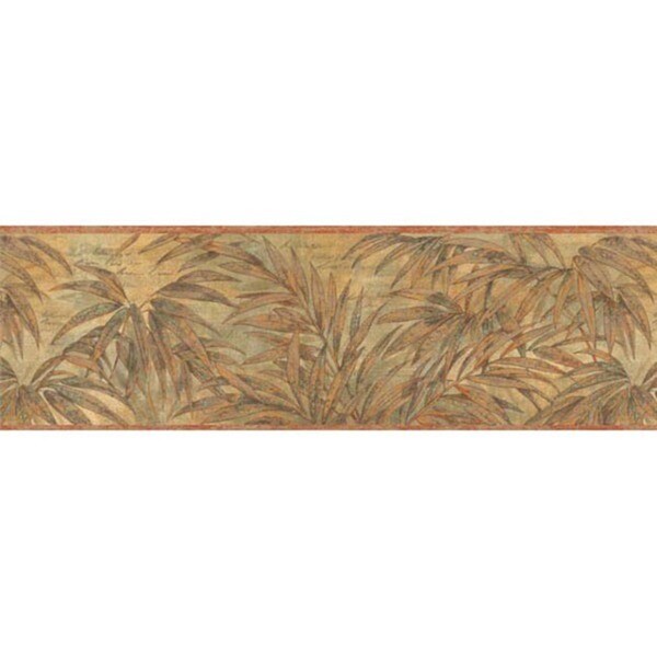 Shop Olive Tropical Foliage Wallpaper Border Free Shipping On Orders