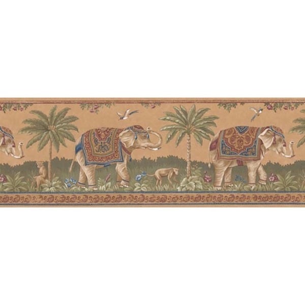 Shop Chestnut Elephant Wallpaper Border Free Shipping On Orders Over