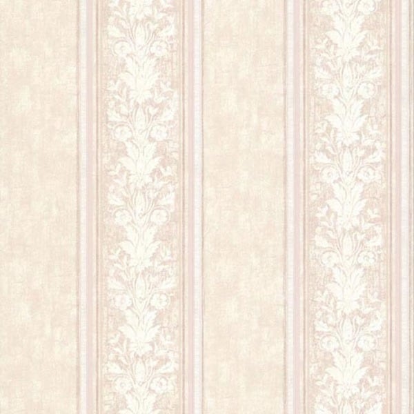 Shop Blush Floral Stripe Wallpaper - Free Shipping On Orders Over $45